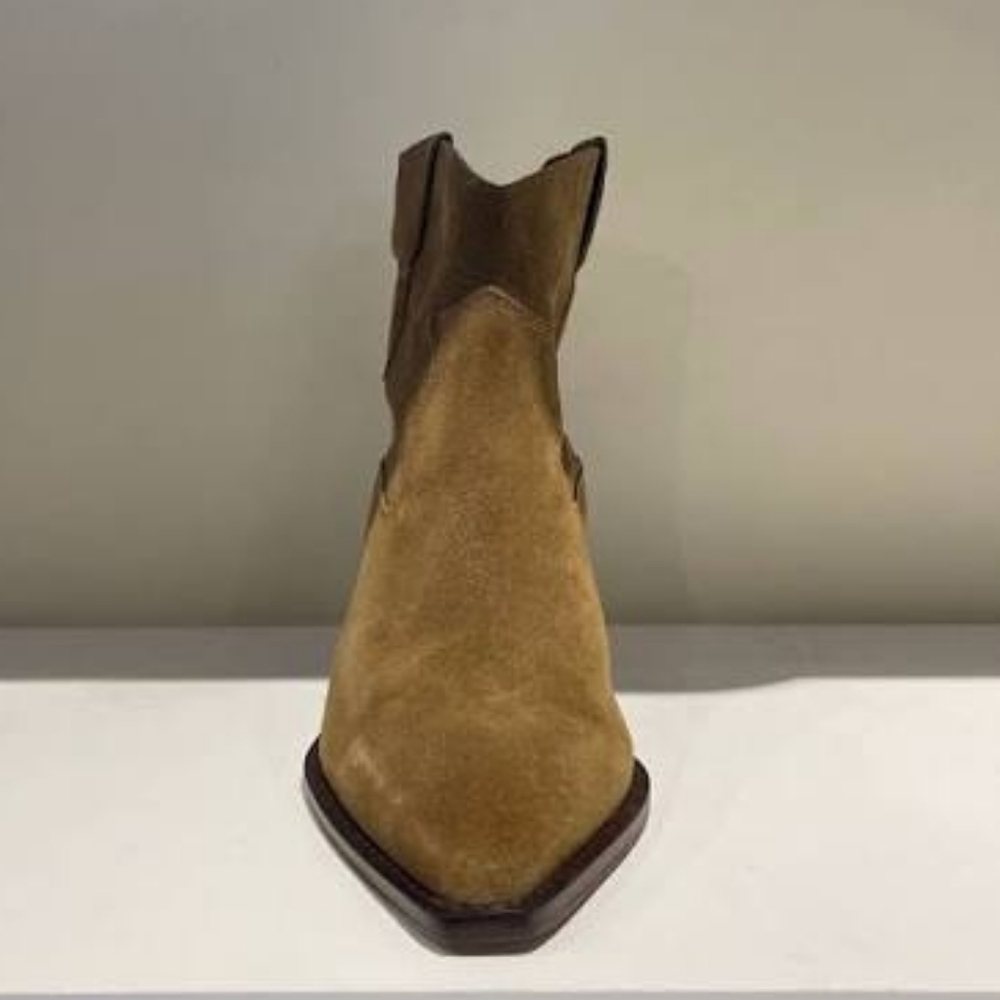 Chinese Laundry Suede Leather Ankle Boots Western Pull On - Picture 4 of 6